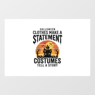 Halloween Costume Statement Vintage Shirt Design_1 Window Cling