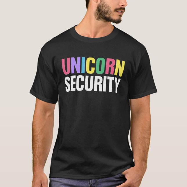 Halloween Costume Unicorn Security T-Shirt (Front)