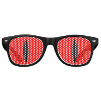 Halloween Costume Vampire Eyes Glasses. (Red)