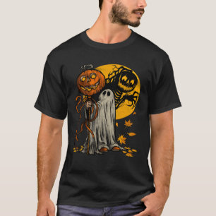 Halloween Costume Vintage Floral Ghost Pumpkin  Gr T-Shirt