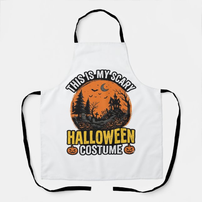 Halloween Costume Vintage Scary Apron (Front)