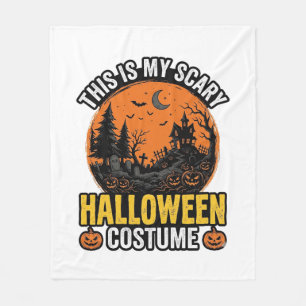 Halloween Costume Vintage Scary Fleece Blanket