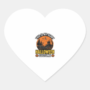 Halloween Costume Vintage Scary Heart Sticker