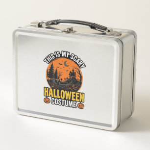 Halloween Costume Vintage Scary Metal Lunch Box