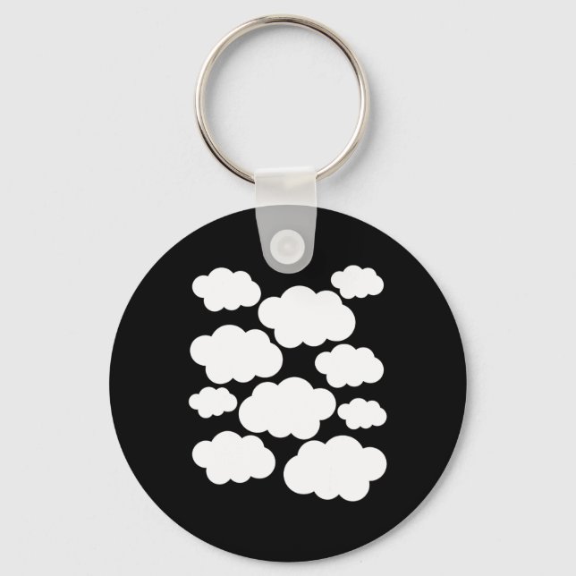 Halloween Costume White Clouds  Keychain (Front)