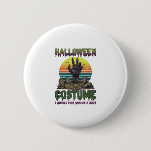Halloween Costume Zombie Hand Graveyard Tombstones 2 Inch Round Button