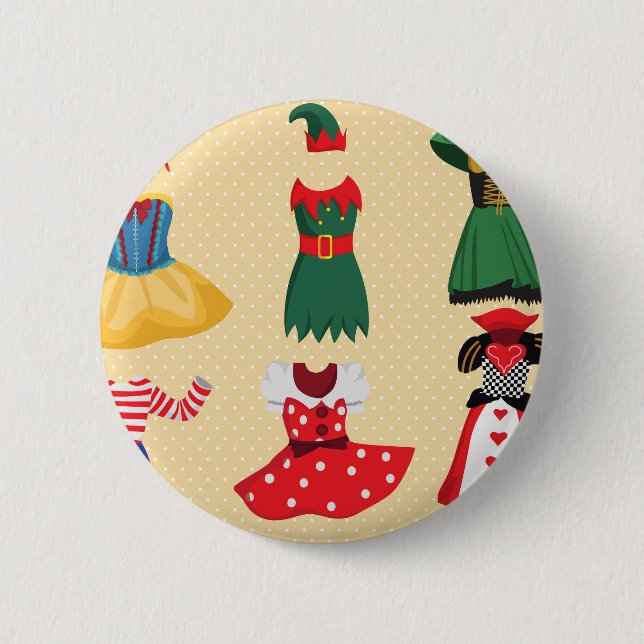 halloween costumes 2 inch round button (Front)