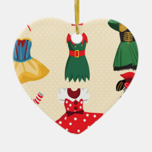 halloween costumes ceramic ornament