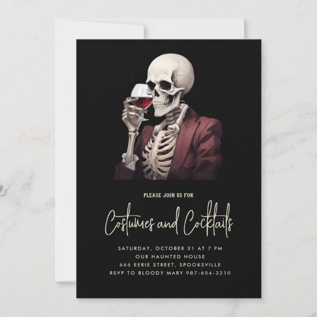 Halloween Costumes & Cocktails Invitation de la fê (Devant)