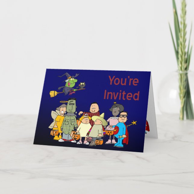 Halloween - costumes Invitation card (Front)