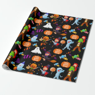 Halloween Costumes Personalized Wrapping Paper