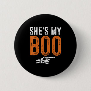 Halloween Costumes Shes My Boo Couple Matching Par 2 Inch Round Button