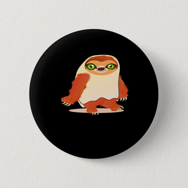 Halloween costumes sloth Oversized T-Shirt 2 Inch Round Button (Front)