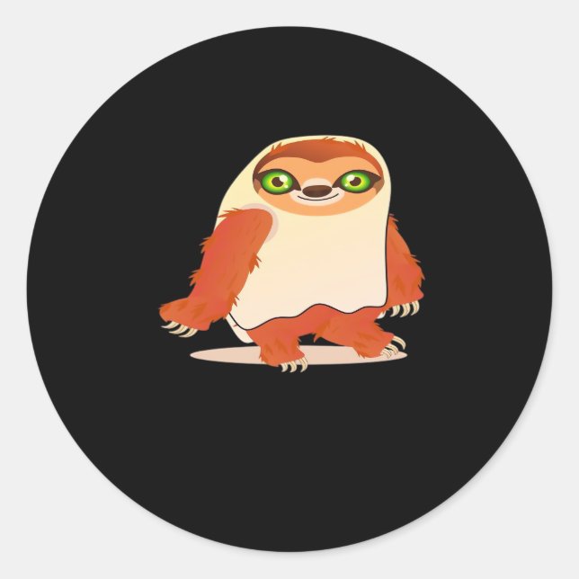Halloween costumes sloth Oversized T-Shirt Classic Round Sticker (Front)