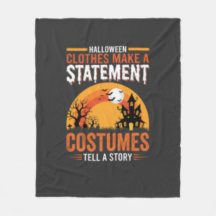Halloween Costumes Statement Haunted House Design Fleece Blanket