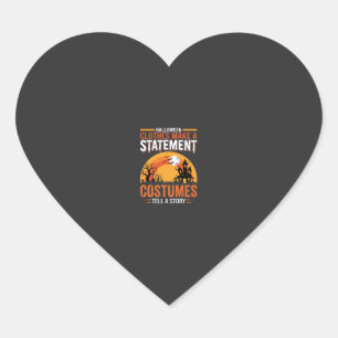 Halloween Costumes Statement Haunted House Design Heart Sticker
