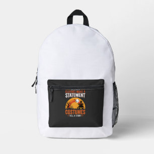 Halloween Costumes Statement Haunted House Design Printed Backpack