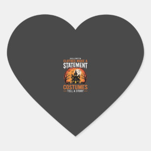 Halloween Costumes Tell a Story Haunted House Desi Heart Sticker