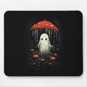 Halloween Cottagecore Ghost Mushroom Spooky  Mouse Pad