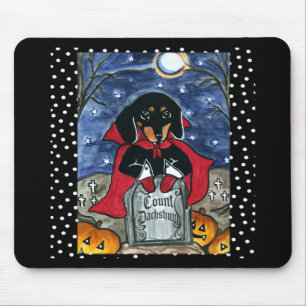 Halloween Count Dachshund Mouse Pad