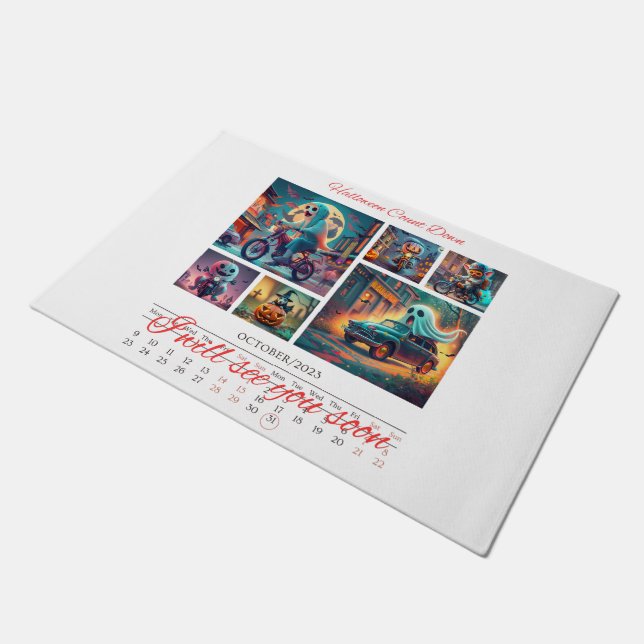 Halloween count down doormat (Angled)