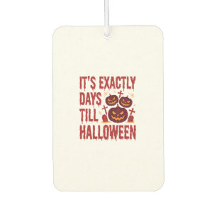 Halloween Countdown Pumpkins Graveyard Horror Typo Air Freshener