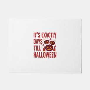 Halloween Countdown Pumpkins Graveyard Horror Typo Doormat