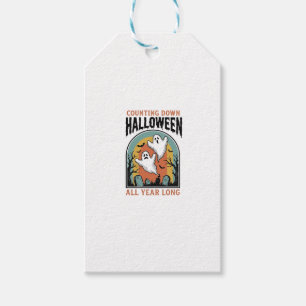 Halloween Countdown Shirt Vintage Graveyard Graphi Gift Tags