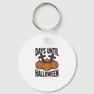 Halloween Countdown Shirt Vintage Pumpkin Design_1 Keychain