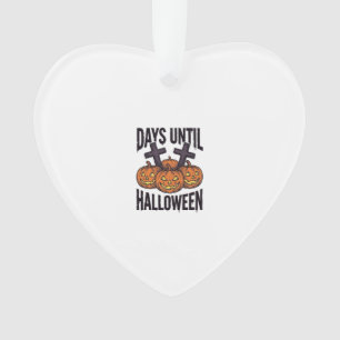 Halloween Countdown Shirt Vintage Pumpkin Design_1 Ornament