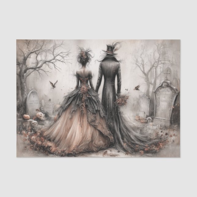 Halloween Couple Tissue Paper (Front)