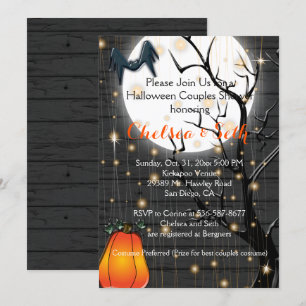 Halloween Couple's Bridal Shower - Invitation