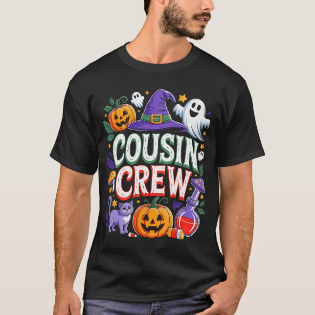 Halloween Cousin Crew Boo Pumpkin for Kid Girl Boy T-Shirt (Front)