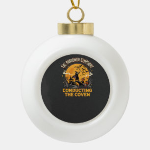Halloween Coven Conductor Ceramic Ball Christmas Ornament