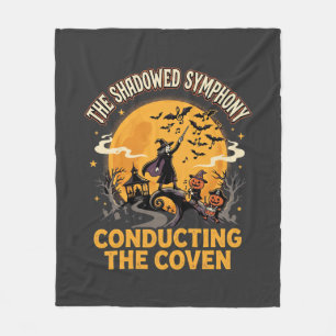 Halloween Coven Conductor Fleece Blanket
