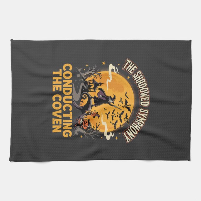 Halloween Coven Conductor Kitchen Towel (Horizontal)