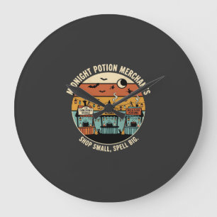 Halloween Coven Night Market Large Clock