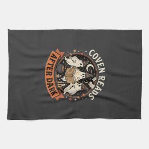 Halloween Coven Readers Night Kitchen Towel