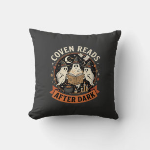 Halloween Coven Readers Night Throw Pillow