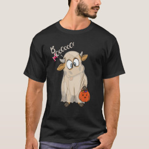Halloween Cow As Ghost Mooing Boo Trick Treat Hall T-Shirt