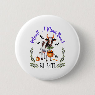 Halloween Cow Bull Sheet 2 Inch Round Button