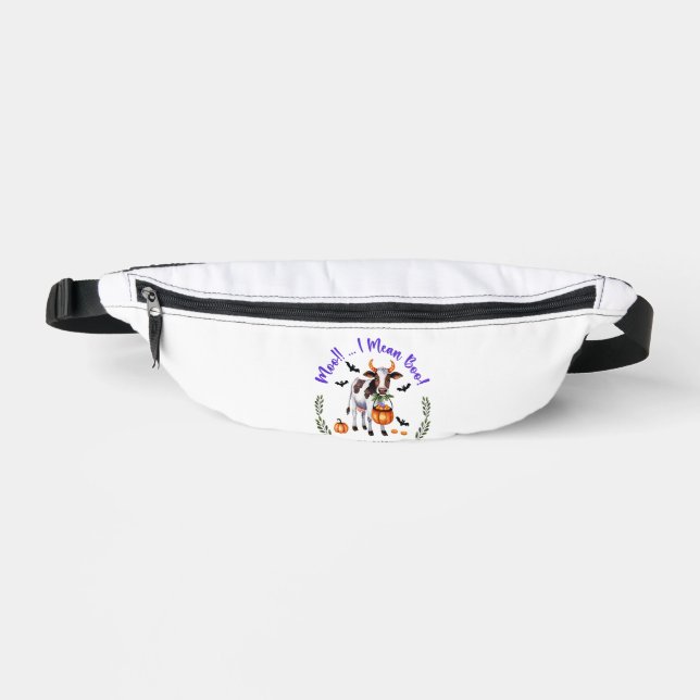 Halloween Cow Bull Sheet Fanny Pack (Front)