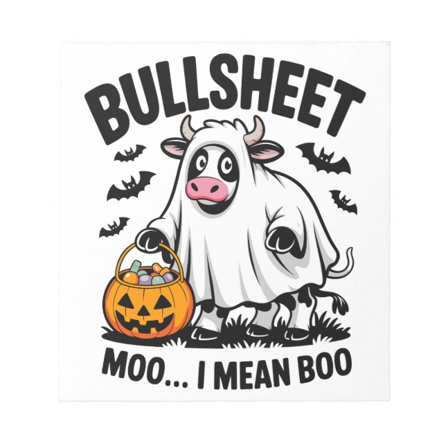halloween cow notepad (Front)