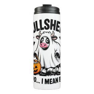 halloween cow thermal tumbler
