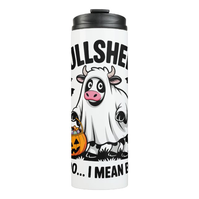 halloween cow thermal tumbler (Front)