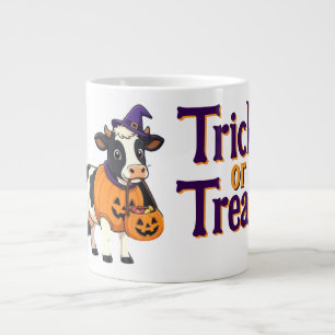 Halloween Cow Trick or Treat Mug – Cute Witch Cow