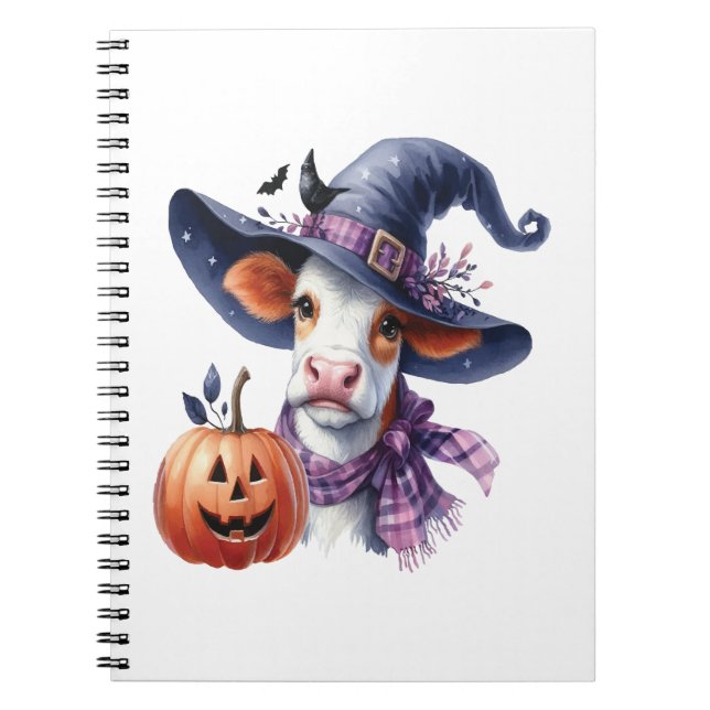 Halloween Cow with Fall Notebook (Front)