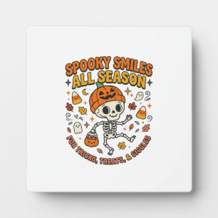 Halloween Cozy Skeleton Celebration Plaque