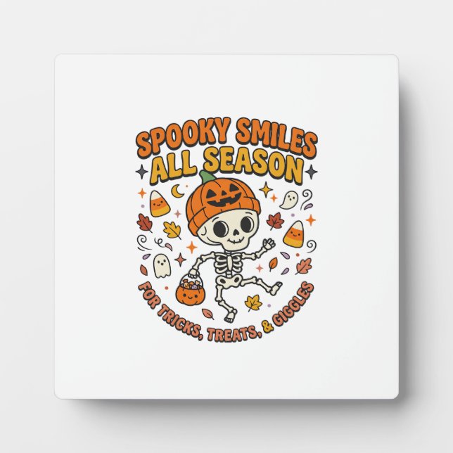 Halloween Cozy Skeleton Celebration Plaque (Front)