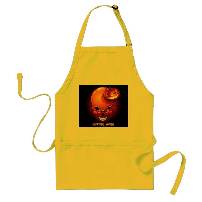 Halloween crâne et Citrouille tablier (Devant)
